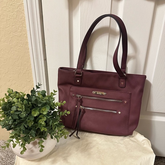 Nicole Miller Handbags - Nicole Miller Purple Tote Bag with Elegant Design